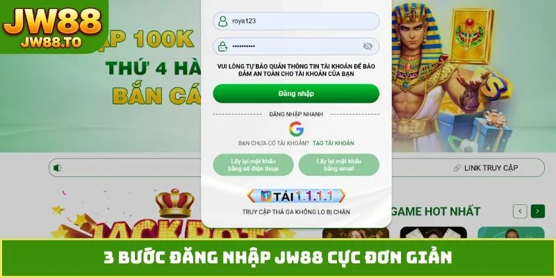 Đăng Nhập JW88 - Hướng Dẫn Truy Cập Nhận Code 100K Miễn Phí