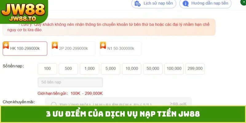 Nạp Tiền JW88 - Hướng Dẫn Chuyển Vốn Siêu Tốc An Toàn 100%